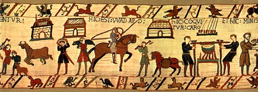 Bayeux Tapestry, panel 30: The marauding duke hopes to provoke Harold into battle