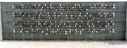 Memorial Wall Iin Dachau, Germany