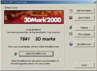 3DMARK2000 OverALL 7841 !!