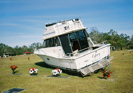 Cabin Cruiser In Graveyard