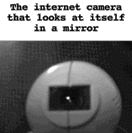 The Internet camera that looks at itself in the mirror