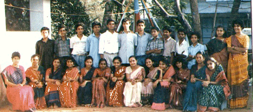 Photo of the 10th Standard at their leave taking ceremony, 1992