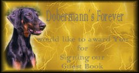 Bitten Dobermann�s Forever Guest Book Award