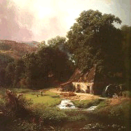 'The Old Mill,' by Bierstadt (detail)