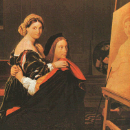 'Raphael and the Fornarina,' by Ingres (detail)