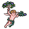 animated angel with flowers