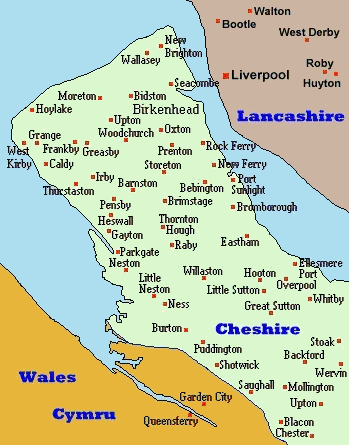 Map of the Wirral