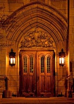 The Church of the Covenant's tower door
