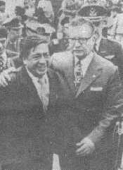 Con Osvaldo Guayasamín en Quito. 1973.