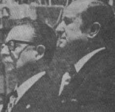 Con el Presidente de Colombia Misael Pastrana. 1972.