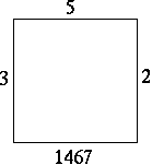 Grid square with numbers around