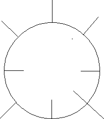 Drawing of a circular herringbone